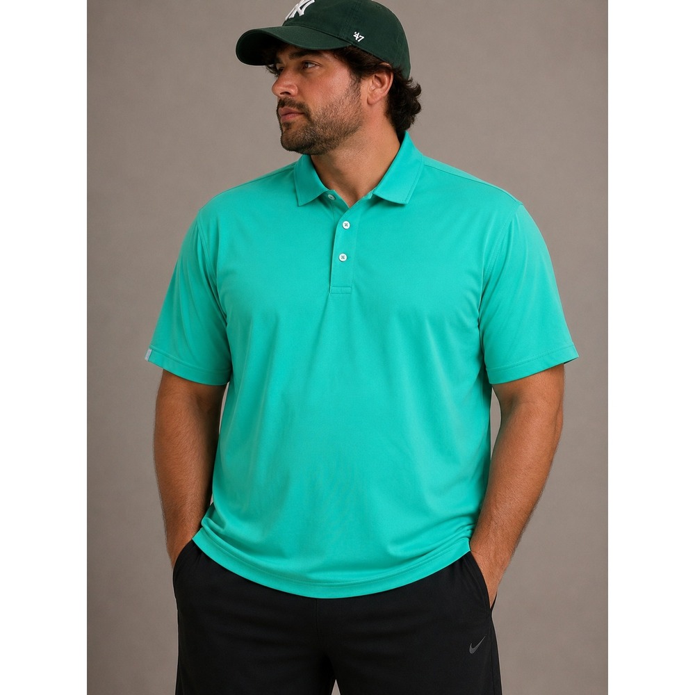 RLX Ralph Lauren Mens Green Performance Golf Polo Shirt Size XL Wicking